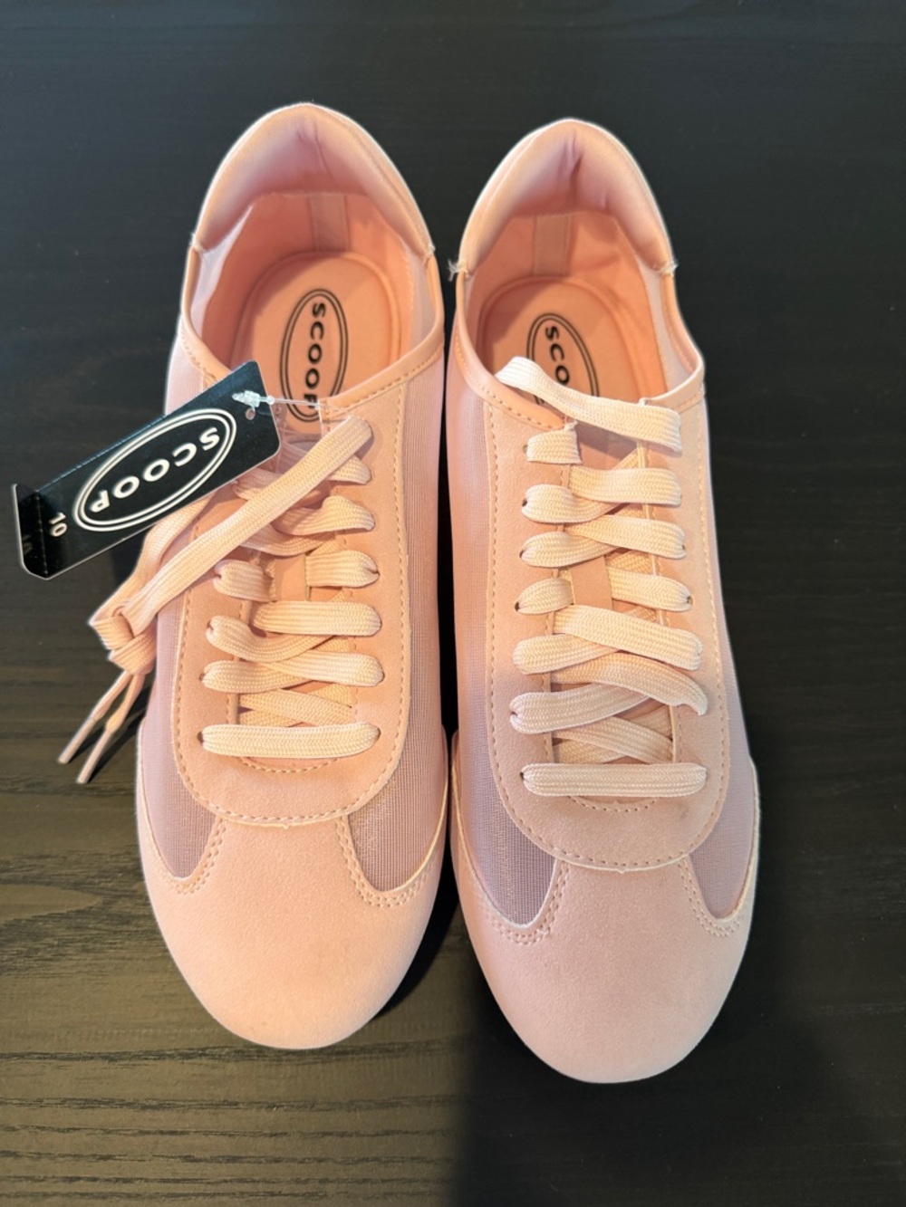 Scoop NYC Blush Pink Lace-Up Women's Sneakers